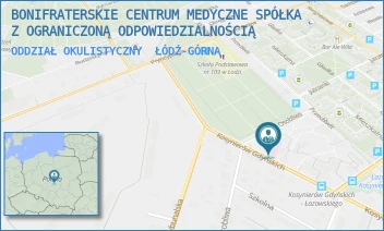 ODDZIAŁ OKULISTYCZNY - BONIFRATERSKIE CENTRUM MEDYCZNE SPÓŁKA Z OGRANICZONĄ ODPOWIEDZIALNOŚCIĄ - UL. KOSYNIERÓW GDYŃSKICH 61,  ŁÓDŹ-GÓRNA