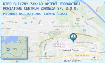 PORADNIA OKULISTYCZNA - NIEPUBLICZNY ZAKŁAD OPIEKI ZDROWOTNEJ POWIATOWE CENTRUM ZDROWIA SP. Z O.O. - UL. GUSTAWA MORCINKA 7,  LWÓWEK ŚLĄSKI