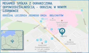 ODDZIAŁ LECZENIA JEDNEGO DNIA - MEGAMED SPÓŁKA Z OGRANICZONĄ ODPOWIEDZIALNOŚCIĄ - ODDZIAŁ W NOWYM CZARNOWIE - UL. CZAPLINIECKA 93/95,  BEŁCHATÓW