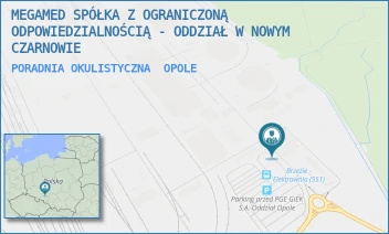 PORADNIA OKULISTYCZNA - "MEGAMED" SPÓŁKA Z OGRANICZONĄ ODPOWIEDZIALNOŚCIĄ - ODDZIAŁ W BORKACH - UL. ELEKTROWNIANA 24,  OPOLE