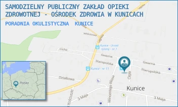 PORADNIA OKULISTYCZNA - SAMODZIELNY PUBLICZNY ZAKŁAD OPIEKI ZDROWOTNEJ - OŚRODEK ZDROWIA W KUNICACH - UL. STAROPOLSKA 7A,  KUNICE