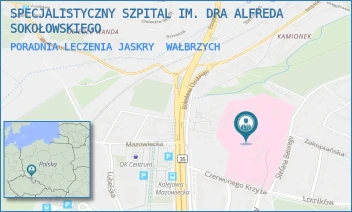 PORADNIA LECZENIA JASKRY - SPECJALISTYCZNY SZPITAL IM. DRA ALFREDA SOKOŁOWSKIEGO - UL. SOKOŁOWSKIEGO 4,  WAŁBRZYCH