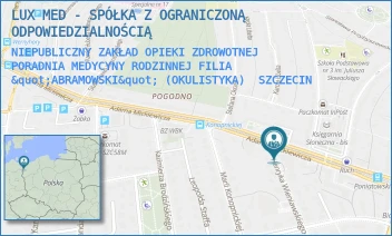NIEPUBLICZNY ZAKŁAD OPIEKI ZDROWOTNEJ PORADNIA MEDYCYNY RODZINNEJ FILIA "ABRAMOWSKI" (OKULISTYKA) - LUX MED - SPÓŁKA Z OGRANICZONĄ ODPOWIEDZIALNOŚCIĄ - MICKIEWICZA 128A,  SZCZECIN