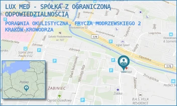 PORADNIA OKULISTYCZNA, FRYCZA MODRZEWSKIEGO 2 - LUX MED - SPÓŁKA Z OGRANICZONĄ ODPOWIEDZIALNOŚCIĄ - UL. FRYCZA MODRZEWSKIEGO 2,  KRAKÓW-KROWODRZA