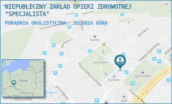 PORADNIA OKULISTYCZNA - NIEPUBLICZNY ZAKŁAD OPIEKI ZDROWOTNEJ "SPECJALISTA" - UL. TADEUSZA SYGIETYŃSKIEGO 7,  JELENIA GÓRA