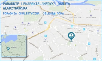 PORADNIA OKULISTYCZNA - PORADNIE LEKARSKIE "MEDYK" DANUTA WĘGRZYNOWSKA - JANA KOCHANOWSKIEGO 5A/1,  JELENIA GÓRA