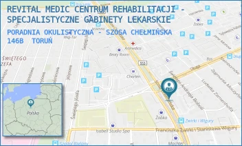 PORADNIA OKULISTYCZNA - SZOSA CHEŁMIŃSKA 146B - REVITAL MEDIC CENTRUM REHABILITACJI - SPECJALISTYCZNE GABINETY LEKARSKIE - SZOSA CHEŁMIŃSKA 146B,  TORUŃ