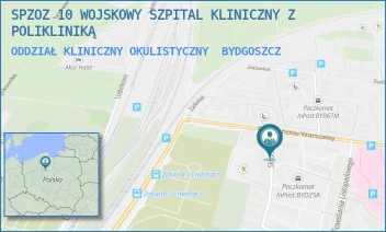 ODDZIAŁ KLINICZNY OKULISTYCZNY - SPZOZ 10 WOJSKOWY SZPITAL KLINICZNY Z POLIKLINIKĄ - POWSTAŃCÓW WARSZAWY 5,  BYDGOSZCZ