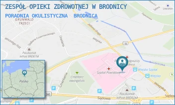 PORADNIA OKULISTYCZNA - ZESPÓŁ OPIEKI ZDROWOTNEJ W BRODNICY - WIEJSKA 9,  BRODNICA