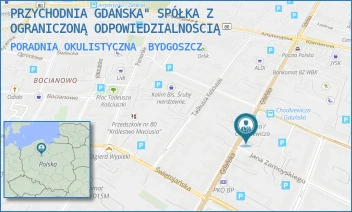 PORADNIA OKULISTYCZNA - PRZYCHODNIA GDAŃSKA" SPÓŁKA Z OGRANICZONĄ ODPOWIEDZIALNOŚCIĄ - GDAŃSKA 88-90,  BYDGOSZCZ