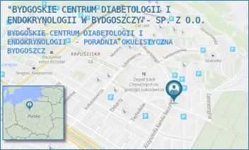 BYDGOSKIE CENTRUM DIABETOLOGII I ENDOKRYNOLOGII  - PORADNIA OKULISTYCZNA - "BYDGOSKIE CENTRUM DIABETOLOGII I ENDOKRYNOLOGII W BYDGOSZCZY"- SP. Z O.O. - K.K.BACZYŃSKIEGO 17/-,  BYDGOSZCZ