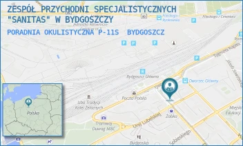 PORADNIA OKULISTYCZNA P-11S - ZESPÓŁ PRZYCHODNI SPECJALISTYCZNYCH "SANITAS" W BYDGOSZCZY - DWORCOWA 110,  BYDGOSZCZ