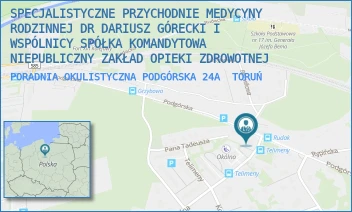PORADNIA OKULISTYCZNA PODGÓRSKA 24A - SPECJALISTYCZNE PRZYCHODNIE MEDYCYNY RODZINNEJ DR DARIUSZ GÓRECKI I WSPÓLNICY SPÓŁKA KOMANDYTOWA NIEPUBLICZNY ZAKŁAD OPIEKI ZDROWOTNEJ - PODGÓRSKA 24 A,  TORUŃ