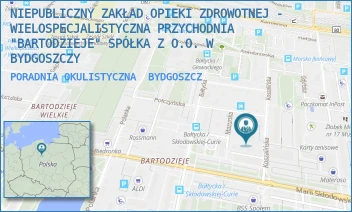 PORADNIA OKULISTYCZNA - NIEPUBLICZNY ZAKŁAD OPIEKI ZDROWOTNEJ - WIELOSPECJALISTYCZNA PRZYCHODNIA "BARTODZIEJE" SPÓŁKA Z O.O. W BYDGOSZCZY - KOSZALIŃSKA 7,  BYDGOSZCZ
