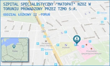 ODDZIAŁ ŁÓŻKOWY II - SZPITAL SPECJALISTYCZNY "MATOPAT" NZOZ W TORUNIU PROWADZONY PRZEZ TZMO S.A. - STORCZYKOWA 8/10,  TORUŃ