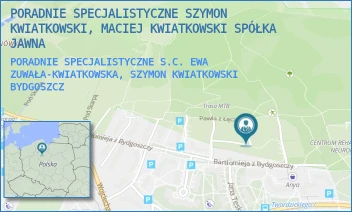 PORADNIE SPECJALISTYCZNE S.C. EWA ZUWAŁA-KWIATKOWSKA, SZYMON KWIATKOWSKI - PORADNIE SPECJALISTYCZNE SZYMON KWIATKOWSKI, MACIEJ KWIATKOWSKI SPÓŁKA JAWNA - BRZĘCZKOWSKIEGO 2,  BYDGOSZCZ