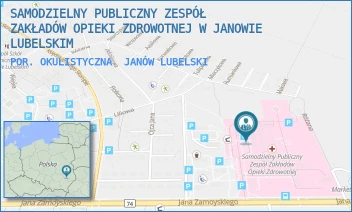 POR. OKULISTYCZNA - SAMODZIELNY PUBLICZNY ZESPÓŁ ZAKŁADÓW OPIEKI ZDROWOTNEJ W JANOWIE LUBELSKIM - JANA ZAMOYSKIEGO 149, JANÓW LUBELSKI