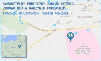 PORADNIA OKULISTYCZNA - SAMODZIELNY PUBLICZNY ZAKŁAD OPIEKI ZDROWOTNEJ W RADZYNIU PODLASKIM - WISZNICKA 111,  RADZYŃ PODLASKI