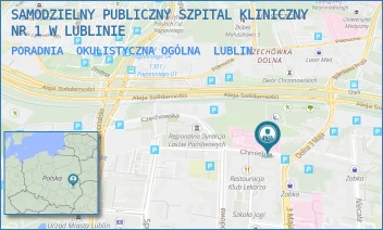 PORADNIA  OKULISTYCZNA OGÓLNA - UNIWERSYTECKI SZPITAL KLINICZNY NR 1 W LUBLINIE - CHMIELNA 1,  LUBLIN