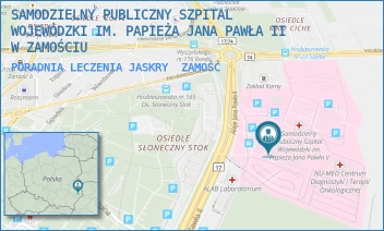 PORADNIA LECZENIA JASKRY - SAMODZIELNY PUBLICZNY SZPITAL WOJEWÓDZKI IM. PAPIEŻA JANA PAWŁA II W ZAMOŚCIU - ALEJE JANA PAWŁA 10,  ZAMOŚĆ
