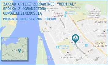PORADNIA OKULISTYCZNA - ZAKŁAD OPIEKI ZDROWOTNEJ "MEDICAL" SPÓŁKA Z OGRANICZONĄ ODPOWIEDZIALNOŚCIĄ - KOŁŁĄTAJA 18,  PUŁAWY