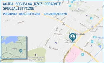 PORADNIA OKULISTYCZNA - BOGUSŁAW WOJDA - NIEPUBLICZNY ZAKŁAD OPIEKI ZDROWOTNEJ PORADNIE SPECJALISTYCZNE - PLAC KOŚCIUSZKI 25,  SZCZEBRZESZYN