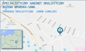 PORADNIA OKULISTYCZNA - SPECJALISTYCZNY GABINET OKULISTYCZNY BOŻENA WROŃSKA-SAWA - RÓŻANA 24, JANÓW LUBELSKI