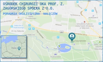PORADNIA OKULISTYCZNA - OŚRODEK CHIRURGII OKA PROF. ZAGÓRSKIEGO W NAŁĘCZOWIE SPÓŁKA Z OGRANICZONĄ ODPOWIEDZIALNOŚCIĄ - KASZTANOWA 6,  NAŁĘCZÓW