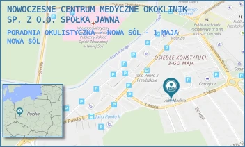 PORADNIA OKULISTYCZNA - NOWA SÓL - 1 MAJA - NOWOCZESNE CENTRUM MEDYCZNE OKOKLINIK SP. Z O.O. SPÓŁKA JAWNA - UL. 1 MAJA 30,  NOWA SÓL
