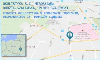 PORADNIA OKULISTYCZNA W TOMASZOWIE LUBELSKIM, WYSPIAŃSKIEGO 23 - OKULISTYKA S.C  MIROSŁAWA DUDZIK-SZALEWSKA, PIOTR SZALEWSKI - WYSPIAŃSKIEGO 23,  TOMASZÓW LUBELSKI