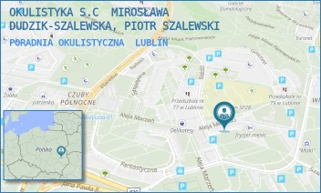 PORADNIA OKULISTYCZNA - OKULISTYKA S.C  MIROSŁAWA DUDZIK-SZALEWSKA, PIOTR SZALEWSKI - RADOŚCI 9/5A,  LUBLIN