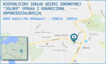 NZOZ "JOL-OKO" - IZBICA - NIEPUBLICZNY ZAKŁAD OPIEKI ZDROWOTNEJ "JOLOKO" SPÓŁKA Z OGRANICZONĄ ODPOWIEDZIALNOŚCIĄ - RYNEK 29,  IZBICA