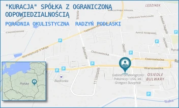 PORADNIA OKULISTYCZNA - "KURACJA" SPÓŁKA Z OGRANICZONĄ ODPOWIEDZIALNOŚCIĄ - WARSZAWSKA 17,  RADZYŃ PODLASKI