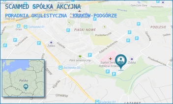 PORADNIA OKULISTYCZNA - SCANMED SPÓŁKA AKCYJNA - UL. ADAMA BOCHENKA 12,  KRAKÓW-PODGÓRZE