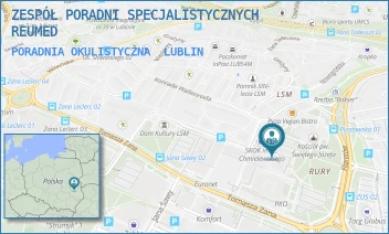 PORADNIA OKULISTYCZNA - ZESPÓŁ PORADNI SPECJALISTYCZNYCH REUMED - KONRADA WALLENRODA 2F/4,  LUBLIN