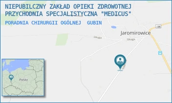 PORADNIA CHIRURGII OGÓLNEJ - NIEPUBILCZNY ZAKŁAD OPIEKI ZDROWOTNEJ PRZYCHODNIA SPECJALISTYCZNA "MEDICUS" - UL. GDAŃSKA 17/11,  GUBIN