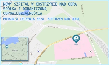 PORADNIA LECZENIA ZEZA - NOWY SZPITAL W KOSTRZYNIE NAD ODRĄ SPÓŁKA Z OGRANICZONĄ ODPOWIEDZIALNOŚCIĄ - UL. GABRIELA NARUTOWICZA 6,  KOSTRZYN NAD ODRĄ