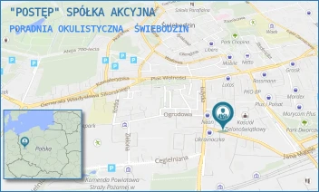PORADNIA OKULISTYCZNA - "POSTĘP" SPÓŁKA AKCYJNA - UL. MATEJKI 1,  ŚWIEBODZIN