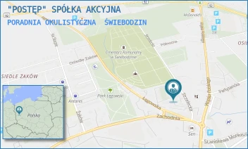 PORADNIA OKULISTYCZNA - "POSTĘP" SPÓŁKA AKCYJNA - UL. STRZELECKA 1,  ŚWIEBODZIN