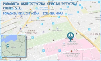 PORADNIA OKULISTYCZNA - PORADNIA OKULISTYCZNA SPECJALISTYCZNA "OKO" S.C. - UL. WAZÓW 42,  ZIELONA GÓRA