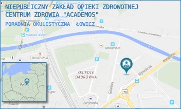 PORADNIA OKULISTYCZNA - NIEPUBLICZNY ZAKŁAD OPIEKI ZDROWOTNEJ CENTRUM ZDROWIA "ACADEMOS" - UL. IŁOWSKA 1/3,  ŁOWICZ