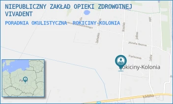 PORADNIA OKULISTYCZNA - NIEPUBLICZNY ZAKŁAD OPIEKI ZDROWOTNEJ VIVAMED - UL. BRZEZIŃSKA 1B,  ROKICINY-KOLONIA