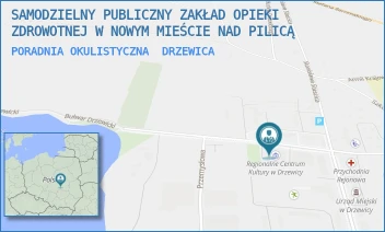 PORADNIA OKULISTYCZNA - SAMODZIELNY PUBLICZNY ZAKŁAD OPIEKI ZDROWOTNEJ W NOWYM MIEŚCIE NAD PILICĄ - UL. STAWOWA 27,  DRZEWICA