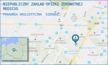 PORADNIA OKULISTYCZNA - NIEPUBLICZNY ZAKŁAD OPIEKI ZDROWOTNEJ MEDICUS - UL. JANA PAWŁA II 12,  SIERADZ