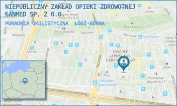 PORADNIA OKULISTYCZNA - NIEPUBLICZNY ZAKŁAD OPIEKI ZDROWOTNEJ SANMED SP. Z O.O. - UL. TATRZAŃSKA 112,  ŁÓDŹ-GÓRNA