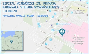 PORADNIA OKULISTYCZNA - SZPITAL WOJEWÓDZKI IM. PRYMASA KARDYNAŁA STEFANA WYSZYŃSKIEGO W SIERADZU - UL. ARMII KRAJOWEJ 7,  SIERADZ