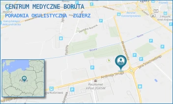 PORADNIA OKULISTYCZNA - CENTRUM MEDYCZNE BORUTA - UL. ANDRZEJA STRUGA 2-4,  ZGIERZ