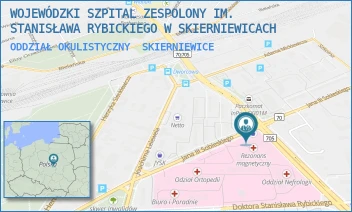 ODDZIAŁ OKULISTYCZNY - WOJEWÓDZKI SZPITAL ZESPOLONY IM. STANISŁAWA RYBICKIEGO W SKIERNIEWICACH - UL. SOBIESKIEGO 4,  SKIERNIEWICE