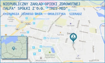 CHIRURGIA JEDNEGO DNIA - OKULISTYKA - NIEPUBLICZNY ZAKŁAD OPIEKI ZDROWOTNEJ "ALFA" SPÓŁKI Z O.O. "TRES-MED" - KOLEGIACKA 1,  SIERADZ