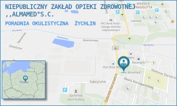 PORADNIA OKULISTYCZNA - NIEPUBLICZNY ZAKŁAD OPIEKI ZDROWOTNEJ ,,ALMAMED"S.C. - UL. MARII KONOPNICKIEJ 1,  ŻYCHLIN
